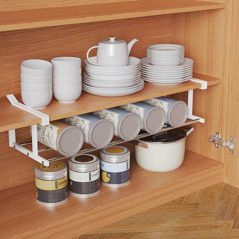 Shoe cabinet layered baffle retractable shoe rack shoe holder household lower hanging rack hanging basket finishing shoe bracket