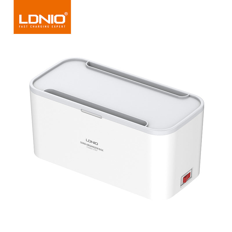 Lidenuo  multi-functional desktop socket storage box, British standard, US standard, Australian standard, with cable tractor board storage box