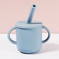 Blue + straw + lid