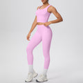 European and american new cloud-like compression yoga set - shockproof, quick-drying, beautiful back design - outdoor leisure running fitness apparel
