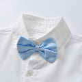Wholesale branded children's clothing: spring/autumn boys' gentleman's suit, shirt, and vest three-piece set – stylish and fashionable for boys