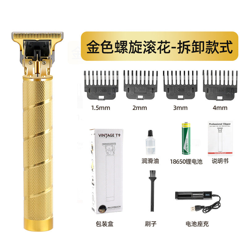 Electric waterproof engraving detachable battery hairdresser oil head electric clipper for home travel shaving electric clipper