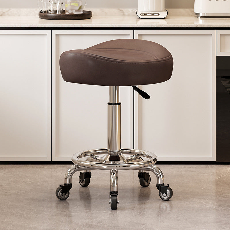 Saddle Chair Kitchen Cooking Chair Front Desk Cashier High Stool Universal Wheel Lifting Chair Beauty Barber Stool