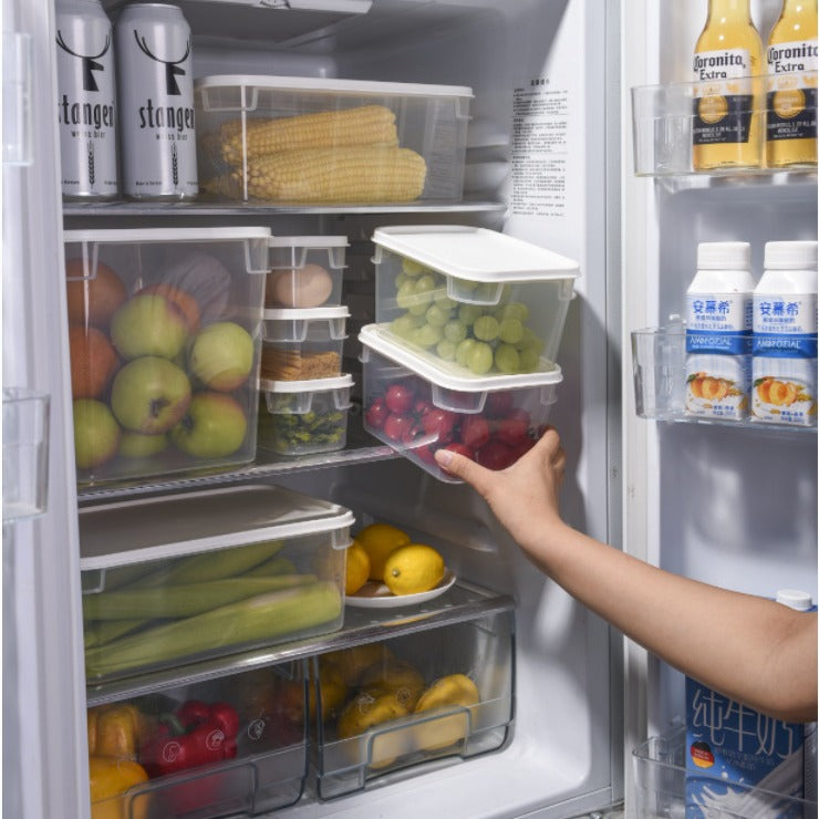 PP kitchen plastic crisper, refrigerator storage, simple European style, sub-packaging, no odor, high value of food storage