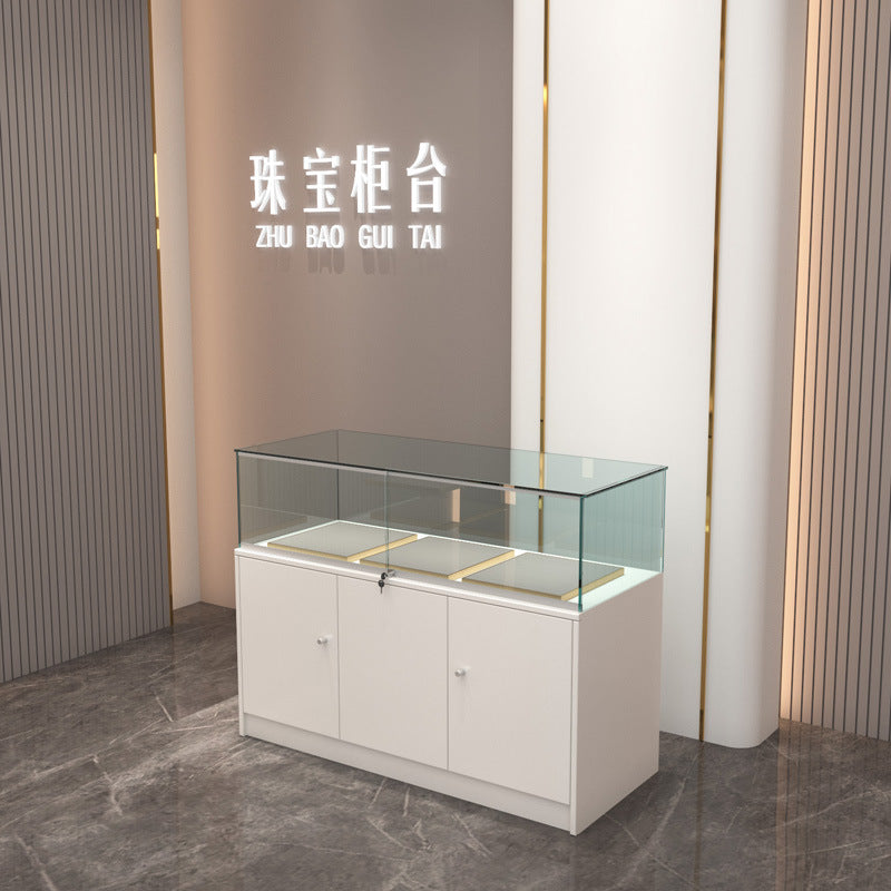 Jewelry Counter Museum Cultural Relics Showcase Sample Exhibition Showcase Shopping Mall Glass Display Cabinet