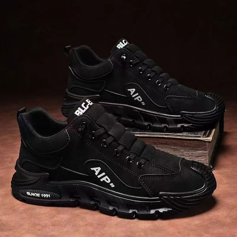 Men's safety shoes - spring work boots: waterproof, slip-resistant, wear-resistant, slip-on sneakers for construction, sports, casual wear, and work