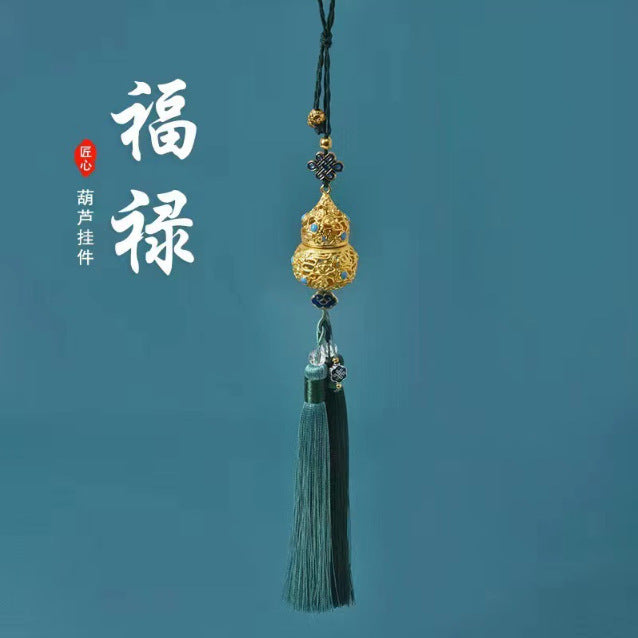 Car pendant car pendant retrocut out gourd car interior decoration car hanging ping an double tassel chinese style pendant