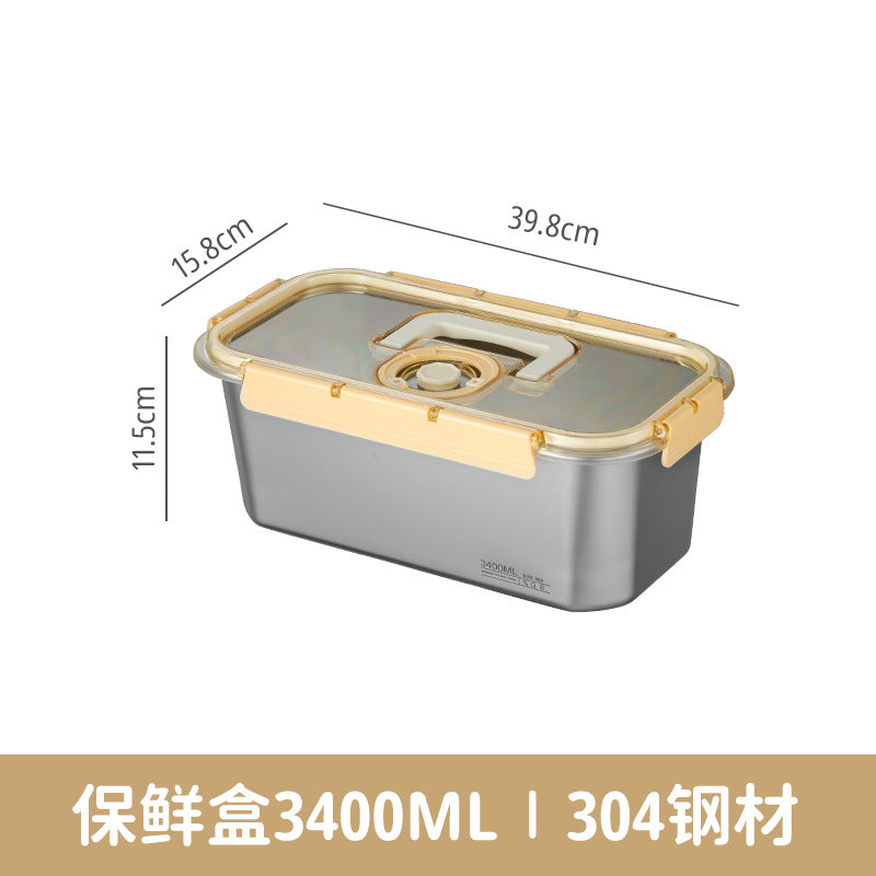 304 stainless steel fresh-keeping box, special sealed box for food-grade refrigerators, lunch box can be heated in microwave oven, bento box