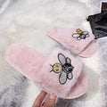 Fashionexport cross-border direct supply slippers 2024new arrival cartoon diamond flat bottom slippers for women slippers
