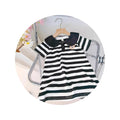 Baby girl dress  summer new arrival loose princess style thin fashion striped korean cartoon polo dress