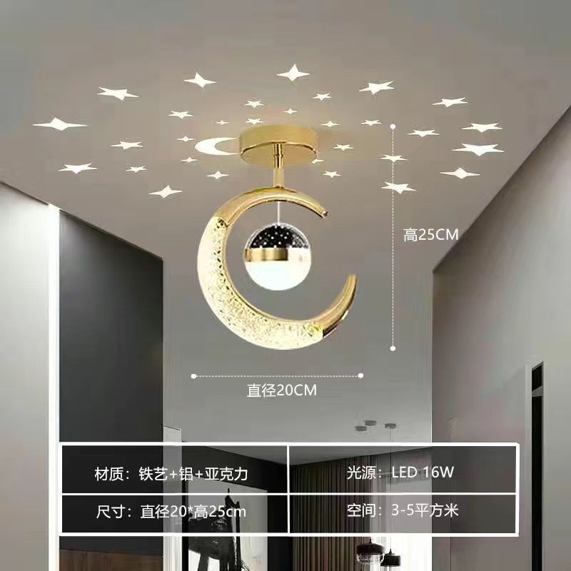 Corridor aisle light new entrance foyer balcony lighting Daquan Internet celebrity starry sky high-end entrance staircase aisle light