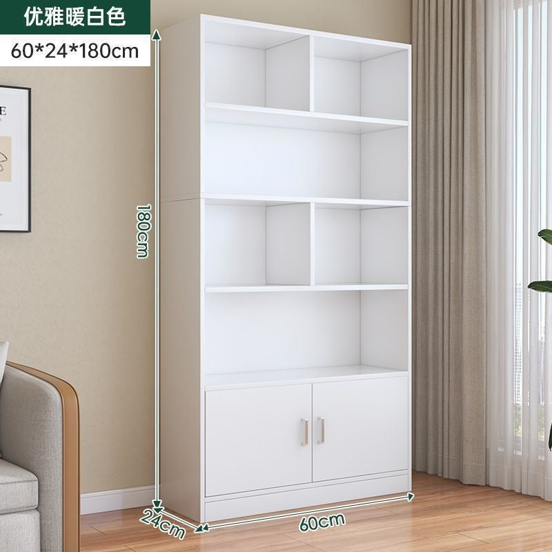 Modern minimalist floor-standing storage rack, wall-mounted certificate cabinet for living room/home use, office file cabinet, simple bookshelf