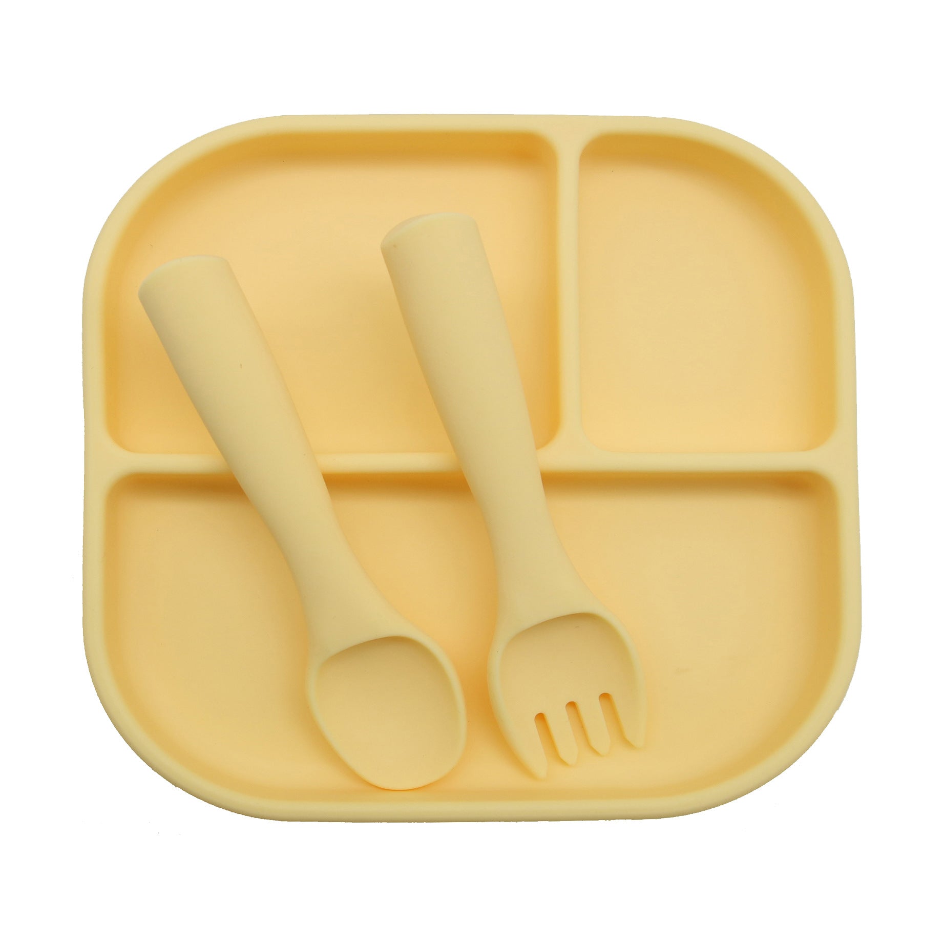 Cross-border supply of silicone plates, children's and babies' silicone plates, integrated silicone rice bowls, complementary food plates, feeding tableware