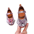 Girls' princess shoes - spring/autumn leather shoes for baby girls - children's shoes - bowknot flats - summer velcro closure - little princess style
