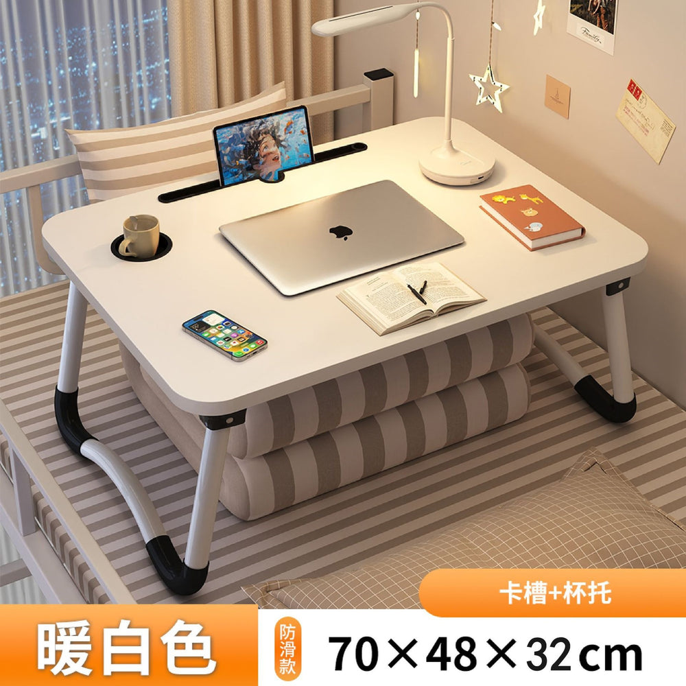 Small table on the bed, foldable computer desk, for home bedroom bay window desk, dormitory student dormitory lazy study table