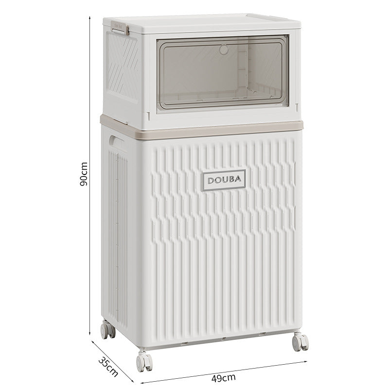 Folding storage box, dustproof large-capacity household clothing, toys, sundries, quilt storage, organizing box, flip-top bedroom