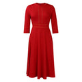 D3222 african plus size women's short sleeve stand collar fashion party swing dress three-quarter sleeve export dress