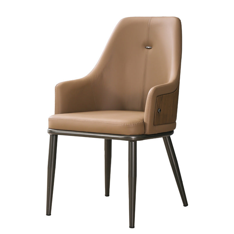 Dining chair home dining table chair nordic light luxury high-end backrest stool living room casual mahjong chair hotel soft chair