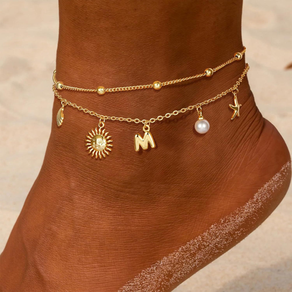 stylish trend glossy shell pearl anklet that does not fade when exposed to water, accessible luxuryclassy gift