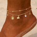 stylish trend glossy shell pearl anklet that does not fade when exposed to water, accessible luxuryclassy gift