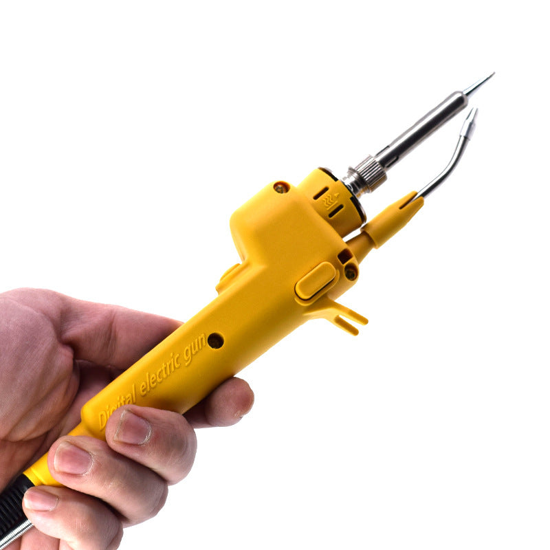Straight shank digital display solder gun internal heat external heat solder tool single hand welding electric soldering iron semi-automatic tin soldering iron