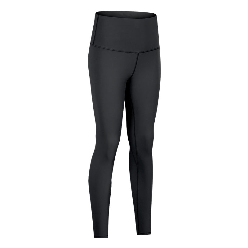 Dianqian new arrival high waist nude yoga pants for women silmslimming look training fitness sports nine-point pants s2082
