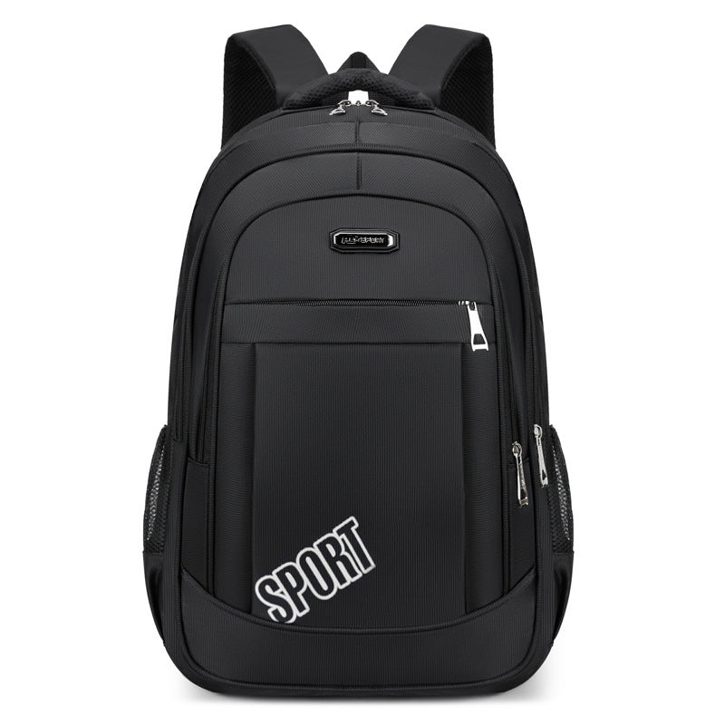 New large-capacity middle and high school students backpack men's simple casual wear-resistant nylon business computer backpack