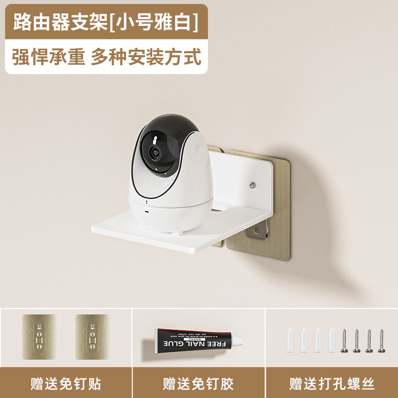 Camera holder No punching wifi TV set-top box storage wall rack router placement base