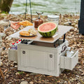 Outdoor camping storage box table all-in-one foldable large capacity car storage box multifunctional camping storage foldable table