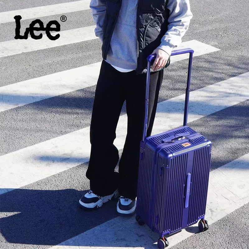 Lee wide tie rod 5 wheels luggage large capacity 28 inch checked box 37 minutes travel password box 20 inch trolley case