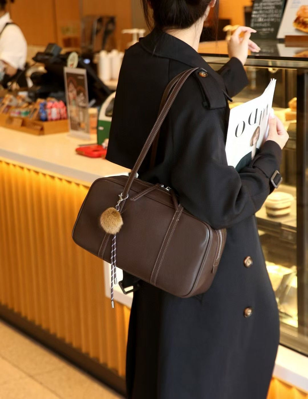 Genuine leather women's bag - premium shoulder bag - 2024 autumn/winter new collection - vintage fashion women's bag - everyday commute crossbody bag
