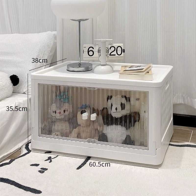 Bedside table for room, simple rental bedroom, household multi-layer bedside cabinet, plastic ins style creative storage rental house