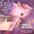 new unicorn automatic bubble machine - girl's handheld bubble gun - outdoor trendy kids' toy - boy's toy