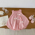 Summer sleeveless sweet romper for baby girls, lightweight outfit for infants and toddlers, elegant first birthday dress, cute bodysuit for outdoor wear