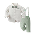 New arrival: cross-border children's clothing - boys' overalls and shirt two-piece set - baby's first birthday dress - gentleman style outfit