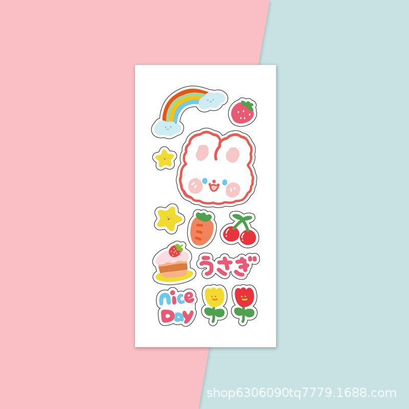 Cute stickers - korean style cartoon ins stickers for kids, journaling, book cover sealing, scrapbooking, and goo card decoration