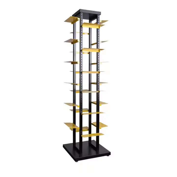 Source factory metal floor bracket can accommodate 24 pairs of shoelaces, four-sided shoe racks, metal display racks for storage