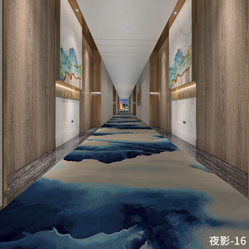 Custom hotel corridor aisle carpet, thickened 800g, fire-retardant, full coverage, for office buildings, offices, living rooms, bedrooms, and commercial use