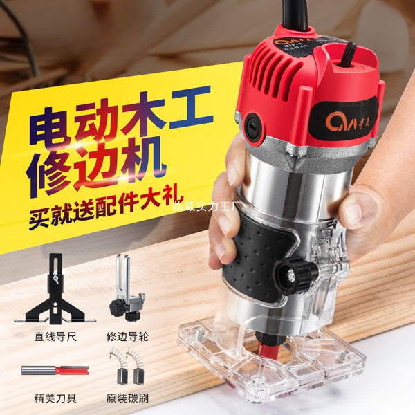 Trimming machine Woodworking tools Flip-loading bakelite milling and opening gong machine Industrial grade multi-functional aluminum-plastic board boot
