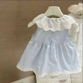 Newborn full month celebration romper - summer baby girl bodysuit dress - cute summer lightweight onesie