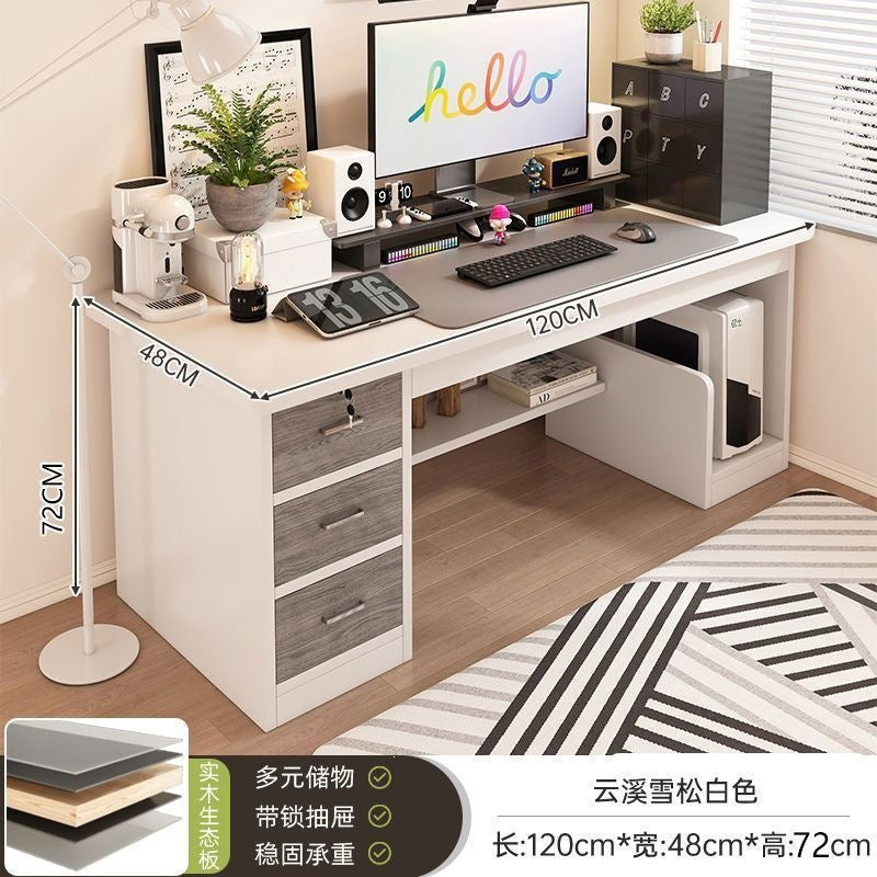 Office desk employee workstation office desk and chair set minimalist modern executive desk single person staff desktop computer table
