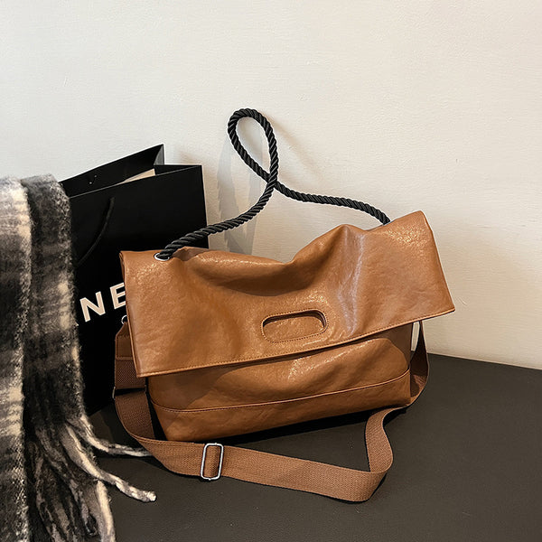 Cross-border big bag 2025 new large-capacity soft leather tote bag simple commuter women's bag new shoulder handbag women