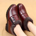 Ladieswear shoes cotton shoes women's winterfleece-linedheattech snow boots old beijing cloth shoes cotton middle-aged and elderly non-slipflats short boots