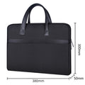 Zippered document bag - business briefcase for office, work, and travel - unisex, double-layer, large capacity, conference materials organizer - customizable with printing