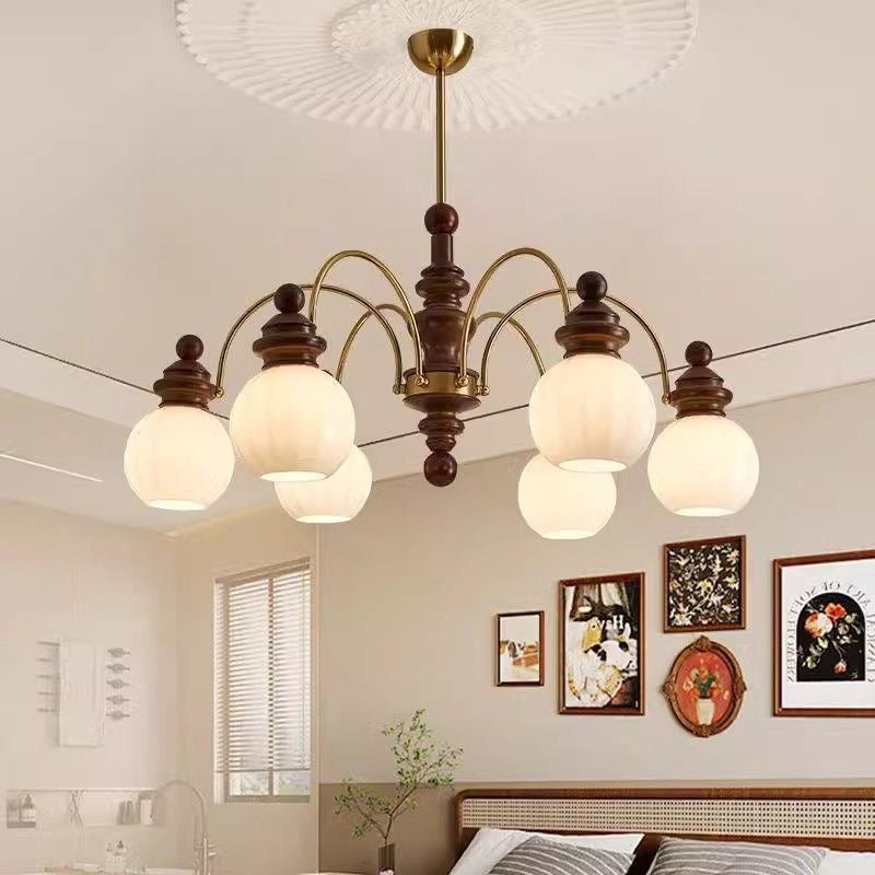 French antique high-end lamps Japanese retro pagoda bedroom dining room lighting American country living room chandelier