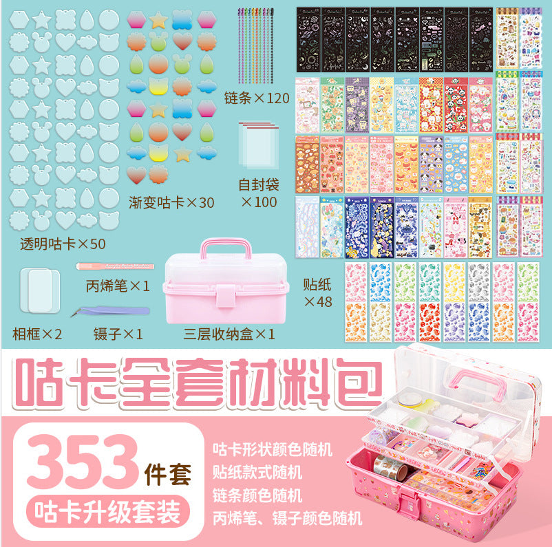 Diy guka stickers birthday gifts for girls playing house cartoon accessories toys storage kids educational stalls