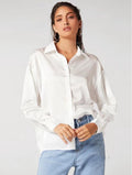 Women's cross-border e-commerce apparel:  spring/summer new arrivals -  satin comfortable casual long-sleeve shirt - in stock
