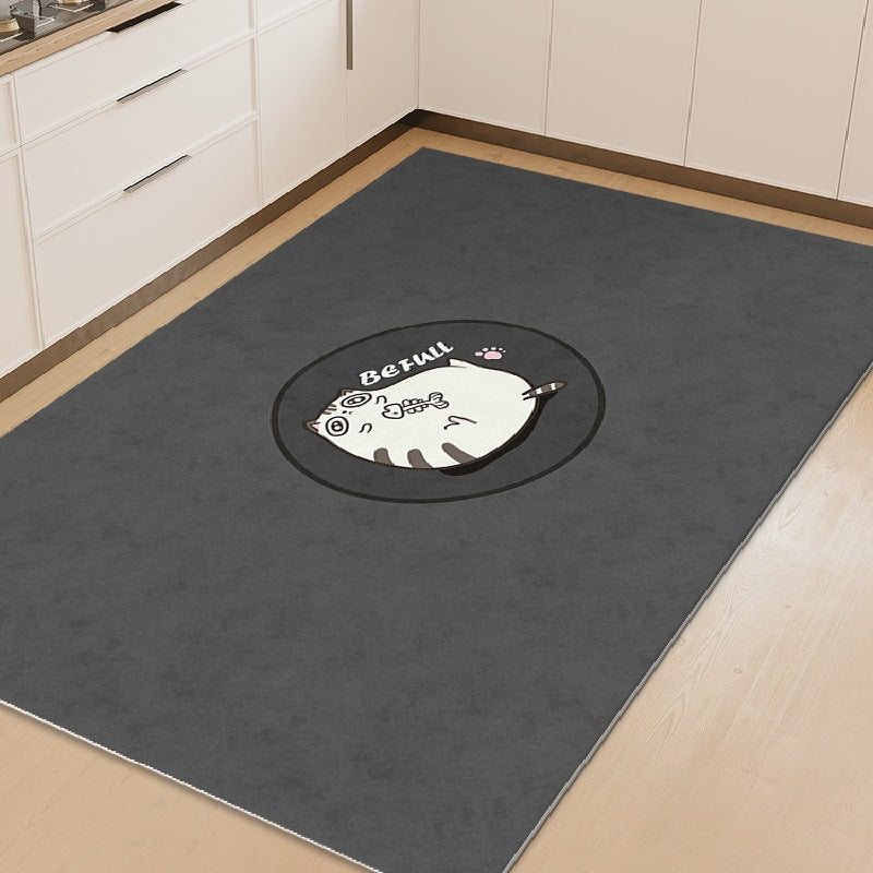 Kitchen floor mat non-slip oil-proof wipeable no-wash carpet foot pad waterproof pvc wipeable stain-resistant whole floor for home