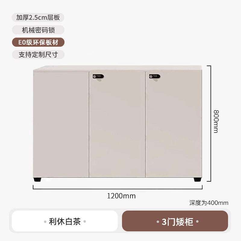 Low cabinet office printer tea cabinet partition cabinet file cabinet casual wooden floor-standing information cabinet with password lock