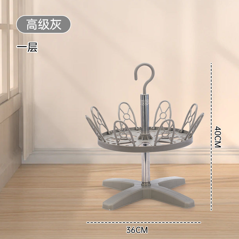 Shoe rack outdoor balcony multi-layer household simple slippers hanger rotating shoe rack floor drying shoe plastic drying rack